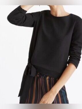 Madewell black top side tie